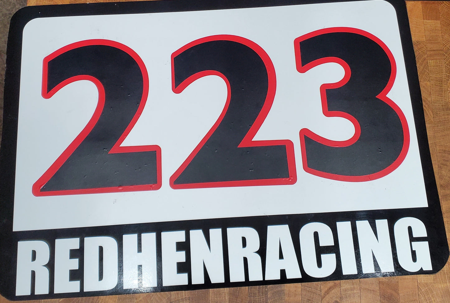 Vinyl race numbers